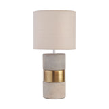 Libra Interiors Concrete and Gold Table Lamp