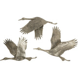 Libra Interiors Crane Trio Wall Art