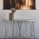 Libra Interiors Deco Console Table – Champagne Gold