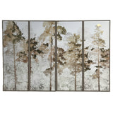 Libra Interiors Foil Trees Wall Art – Set of 4