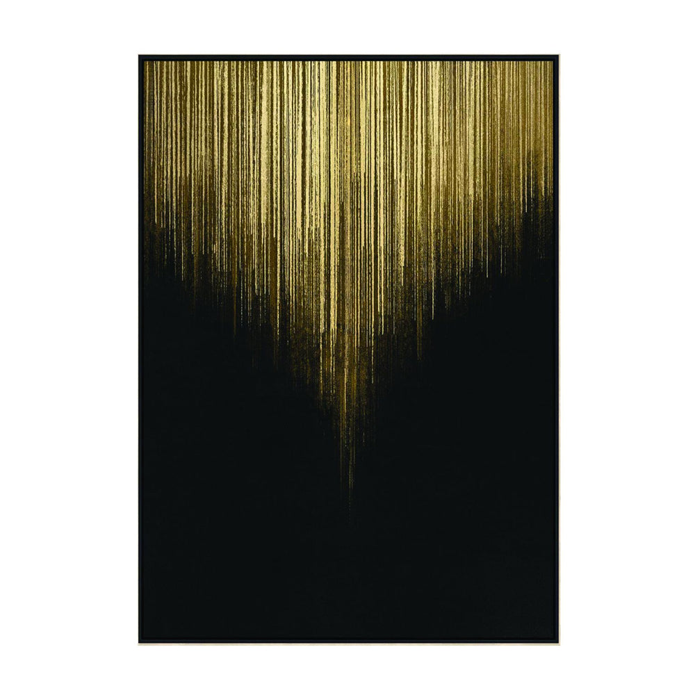 Libra Interiors Golden Rain Framed Canvas