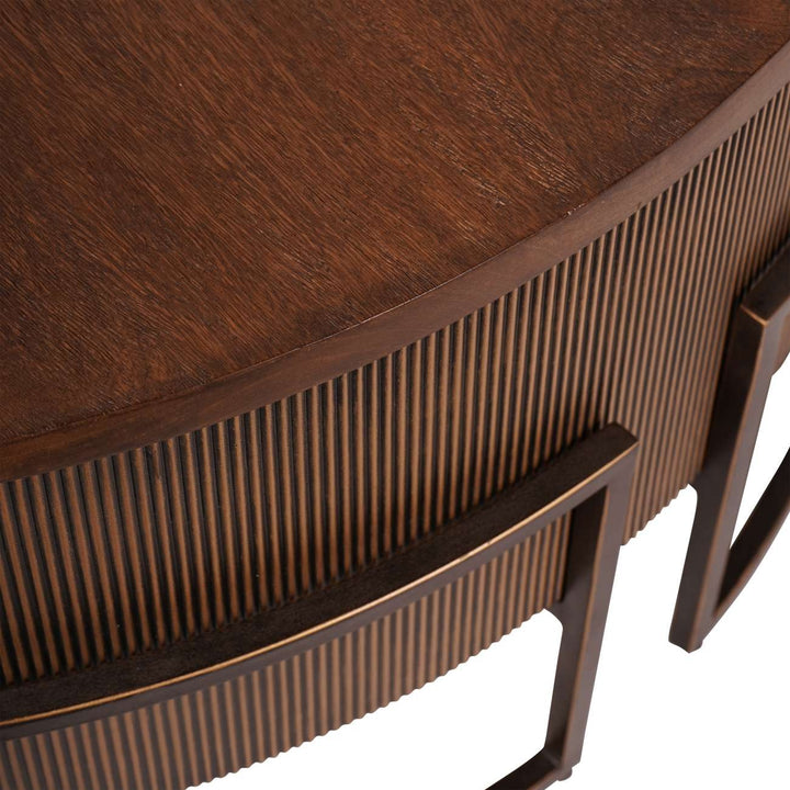 Libra Interiors Hunter Corrugated Coffee Table – Antique Gold