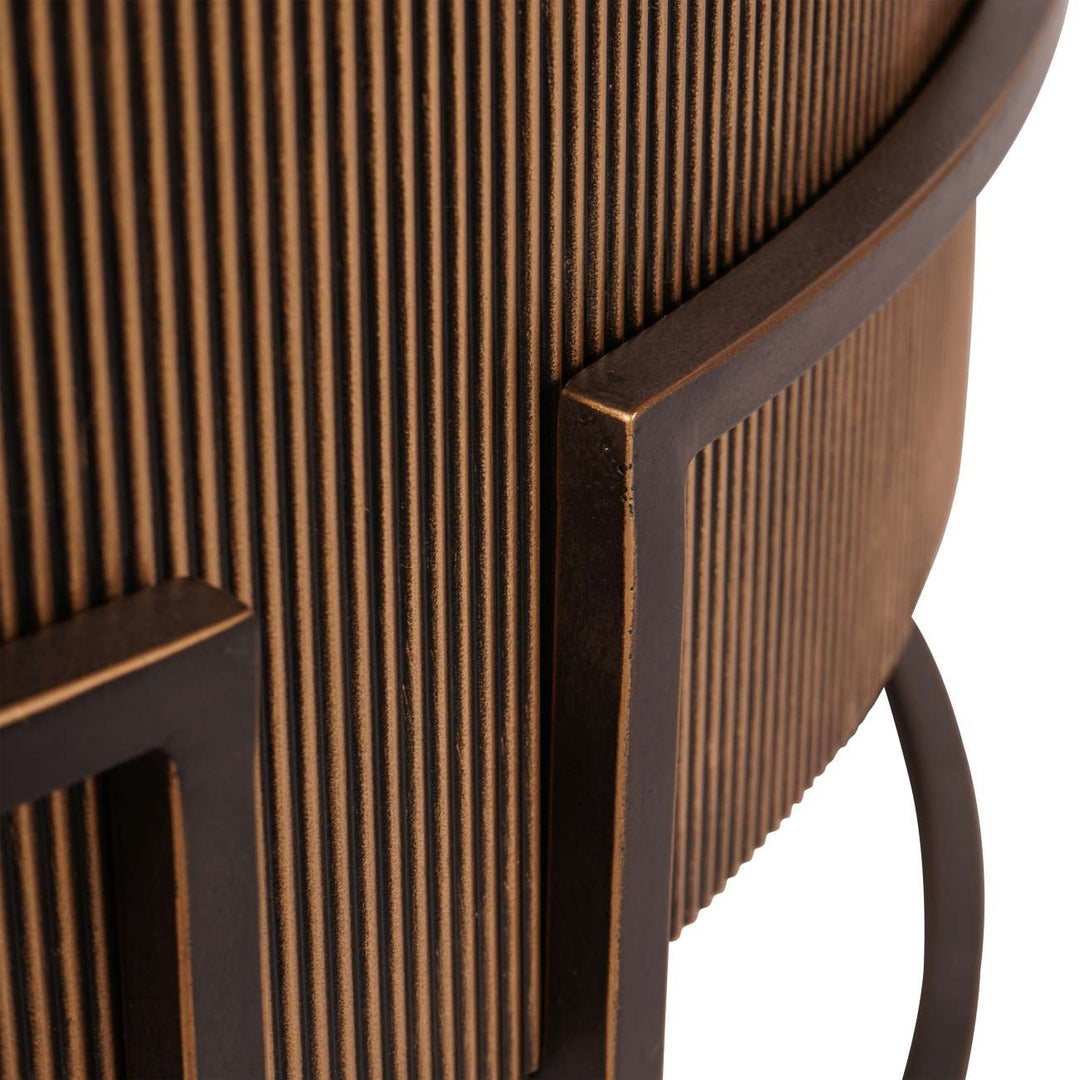 Libra Interiors Hunter Corrugated Coffee Table – Antique Gold