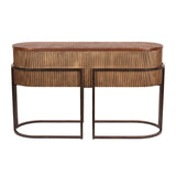 Libra Interiors Hunter Corrugated Console Table – Antique Gold