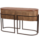 Libra Interiors Hunter Corrugated Console Table – Antique Gold