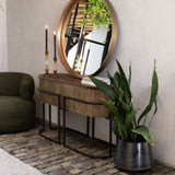 Libra Interiors Hunter Corrugated Console Table – Antique Gold