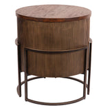 Libra Interiors Hunter Corrugated Side Table – Antique Gold