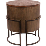 Libra Interiors Hunter Corrugated Side Table – Antique Gold