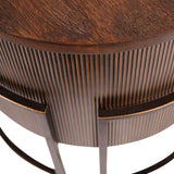 Libra Interiors Hunter Corrugated Side Table – Antique Gold
