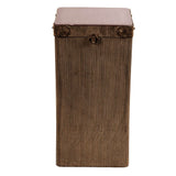 Libra Interiors Hunter Corrugated Trunk Accent Table – Antique Gold