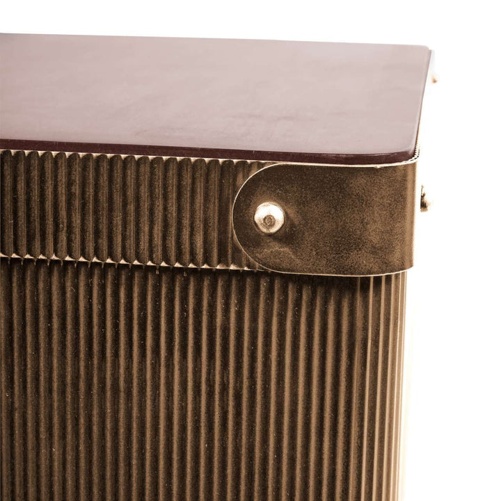 Libra Interiors Hunter Corrugated Trunk Coffee Table – Antique Gold