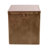 Libra Interiors Hunter Corrugated Trunk Side Table – Antique Gold