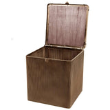 Libra Interiors Hunter Corrugated Trunk Side Table – Antique Gold