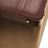 Libra Interiors Hunter Corrugated Trunk Side Table – Antique Gold