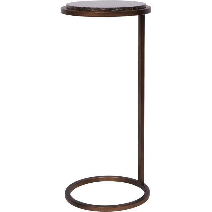 Libra Interiors Iota Accent Table – Brown Emperador Marble