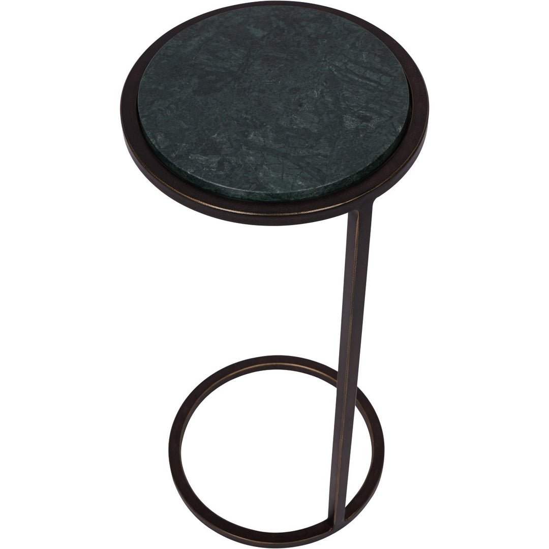 Libra Interiors Iota Accent Table – Green Panna Marble