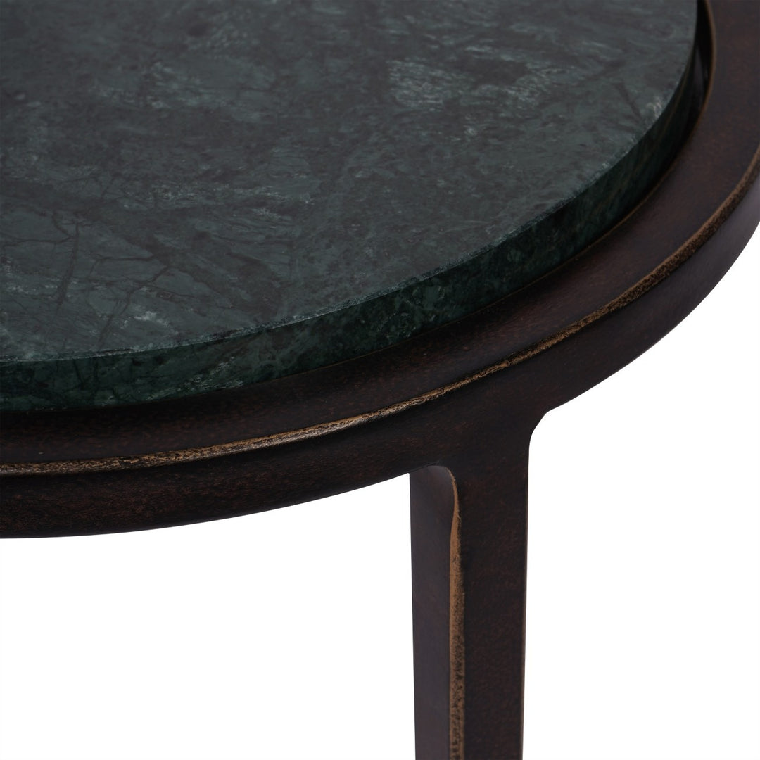 Libra Interiors Iota Accent Table – Green Panna Marble