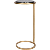 Libra Interiors Iota Accent Table – Black Marble