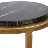 Libra Interiors Iota Accent Table – Black Marble