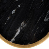 Libra Interiors Iota Accent Table – Black Marble