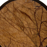 Libra Interiors Iota Accent Table – Forest Brown Marble