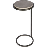 Libra Interiors Iota Accent Table – Grey Emperador Marble