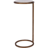Libra Interiors Iota Accent Table – White Banswara Marble