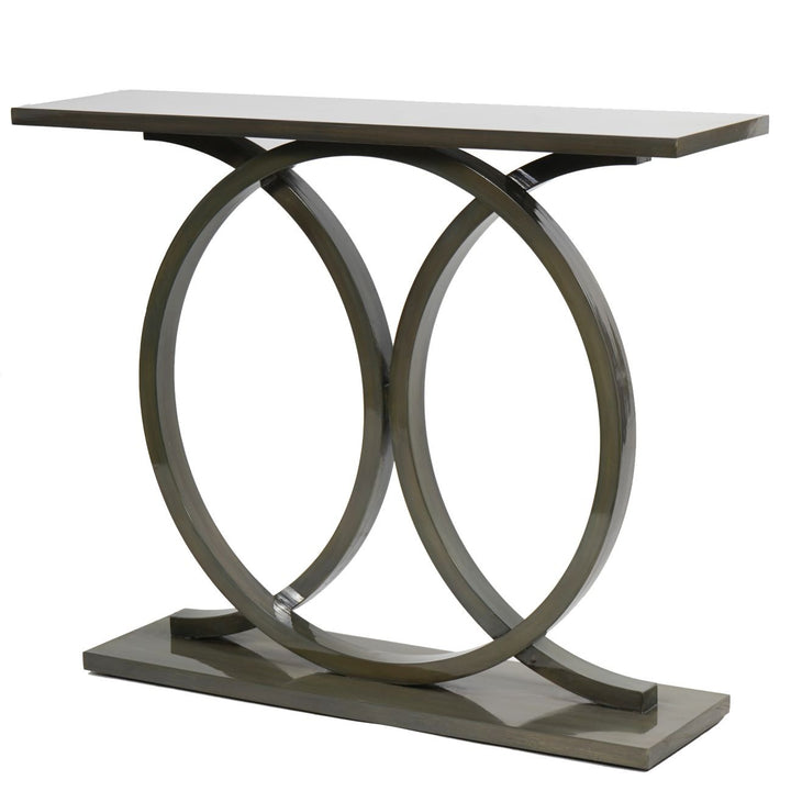 Libra Interiors Lacquer Olive Console Table