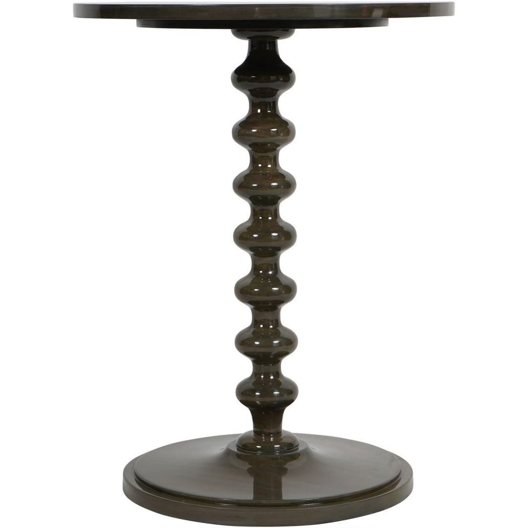 Libra Interiors Lacquer Side Table – Olive