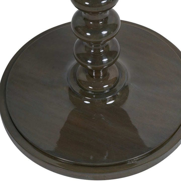 Libra Interiors Lacquer Side Table – Olive