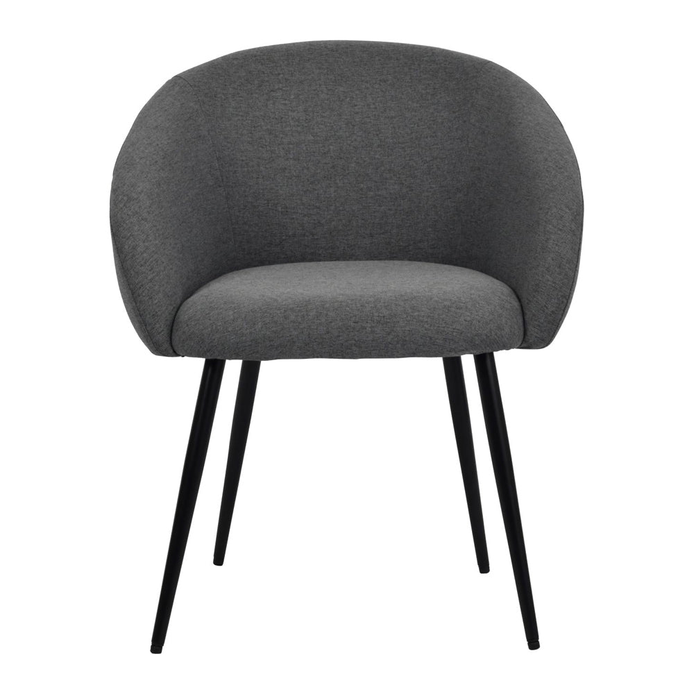 Libra Interiors Langley Dining Chair – Smoke Grey Fabric