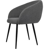 Libra Interiors Langley Dining Chair – Smoke Grey Fabric