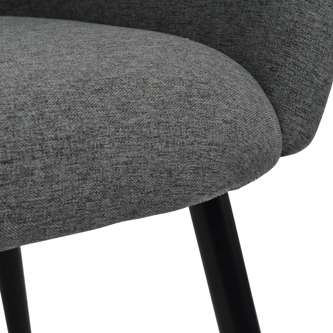 Libra Interiors Langley Dining Chair – Smoke Grey Fabric