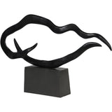 Libra Interiors Large Isla Sculpture – Black Aluminium