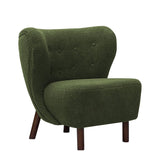 Libra Interiors Lewis Occasional Chair – Green Boucle