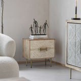 Libra Interiors Linden Bedside Table – 2 Drawers