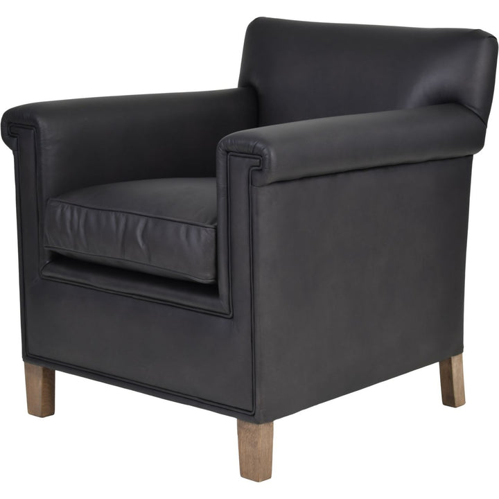 Libra Interiors Lytham Armchair – Black Leather