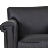 Libra Interiors Lytham Armchair – Black Leather