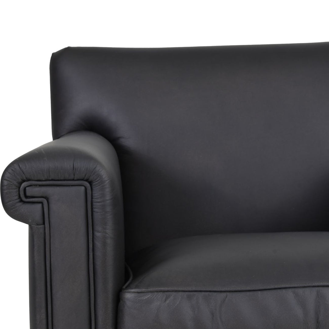 Libra Interiors Lytham Armchair – Black Leather