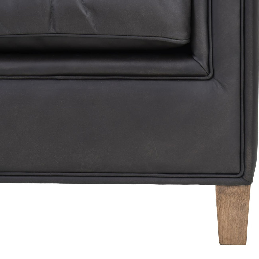 Libra Interiors Lytham Armchair – Black Leather