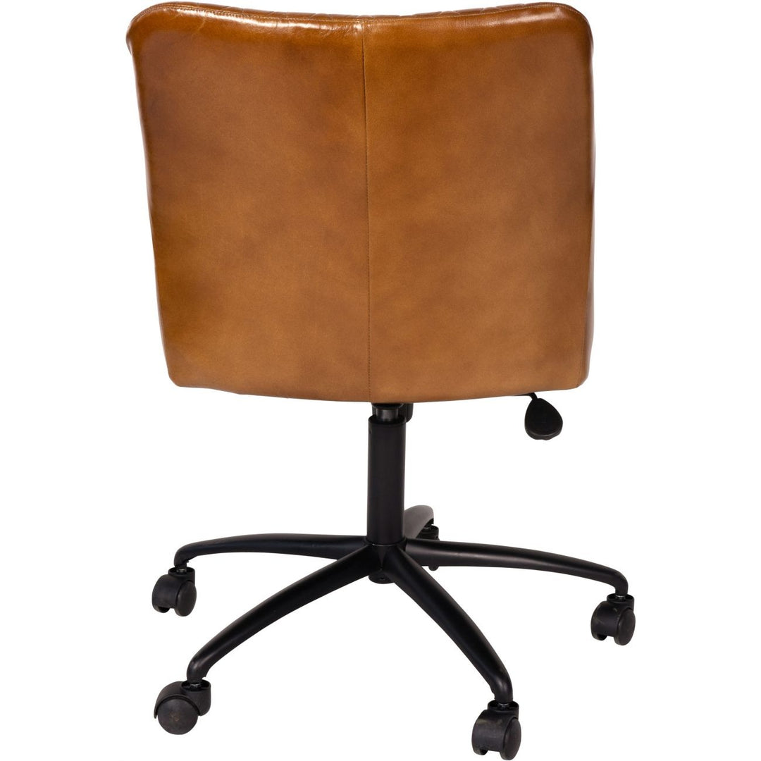 Libra Interiors Maxwell Office Chair – Cognac Leather