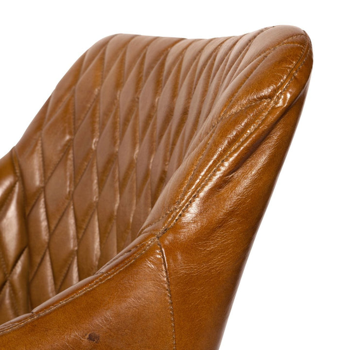 Libra Interiors Maxwell Office Chair – Cognac Leather