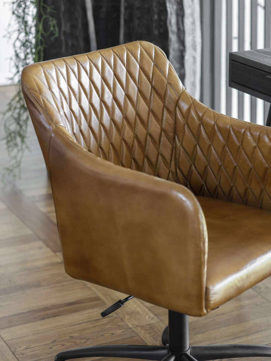 Libra Interiors Maxwell Office Chair – Cognac Leather