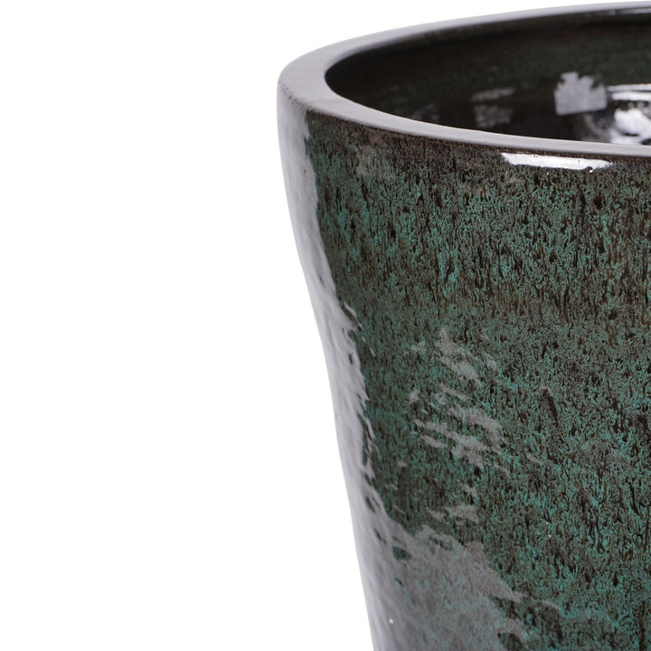 Libra Interiors Mederno Planter with Green Reactive Glaze – Extra Large