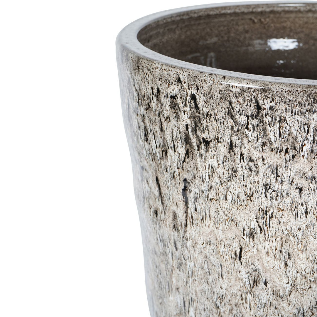 Libra Interiors Mederno Planter with Taupe Reactive Glaze – Extra Large