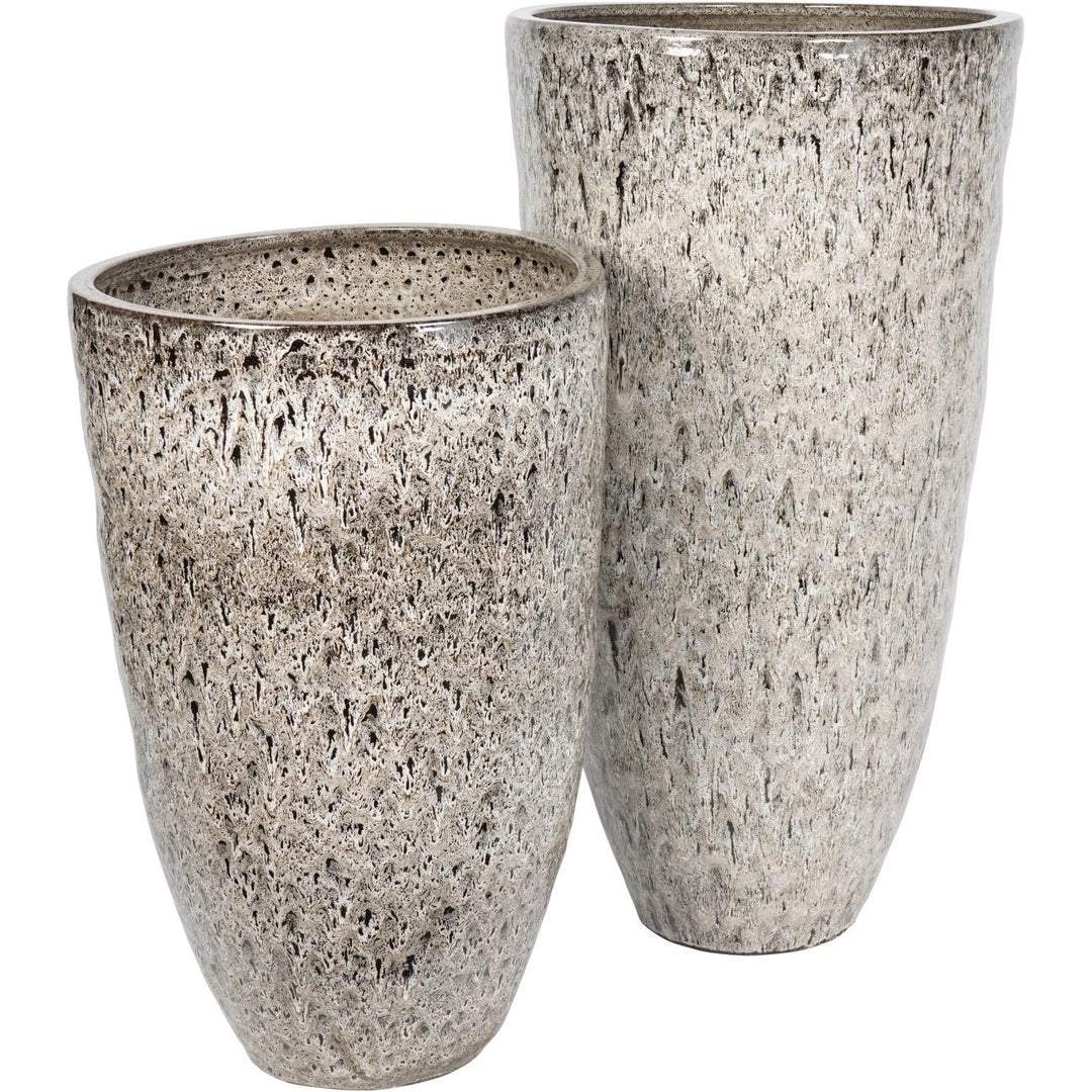 Libra Interiors Mederno Planter with Taupe Reactive Glaze – Extra Large