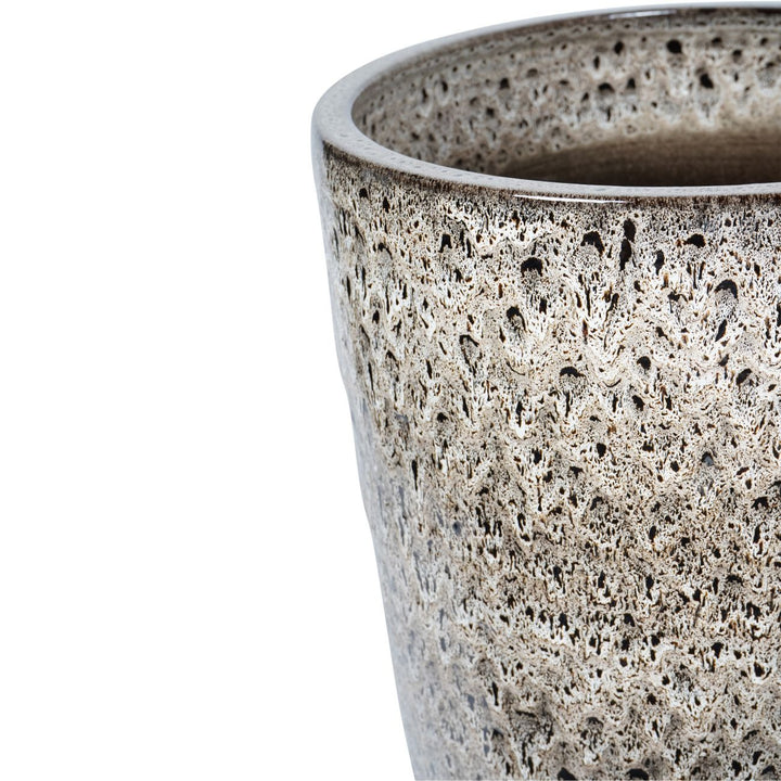 Libra Interiors Mederno Planter with Taupe Reactive Glaze – Large