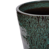 Libra Interiors Mederno Planter with Green Reactive Glaze – Large