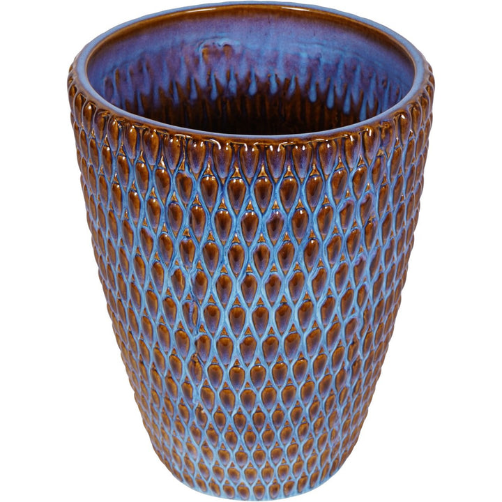 Libra Interiors Mediterranean Planter with Blue Reactive Glaze – Large