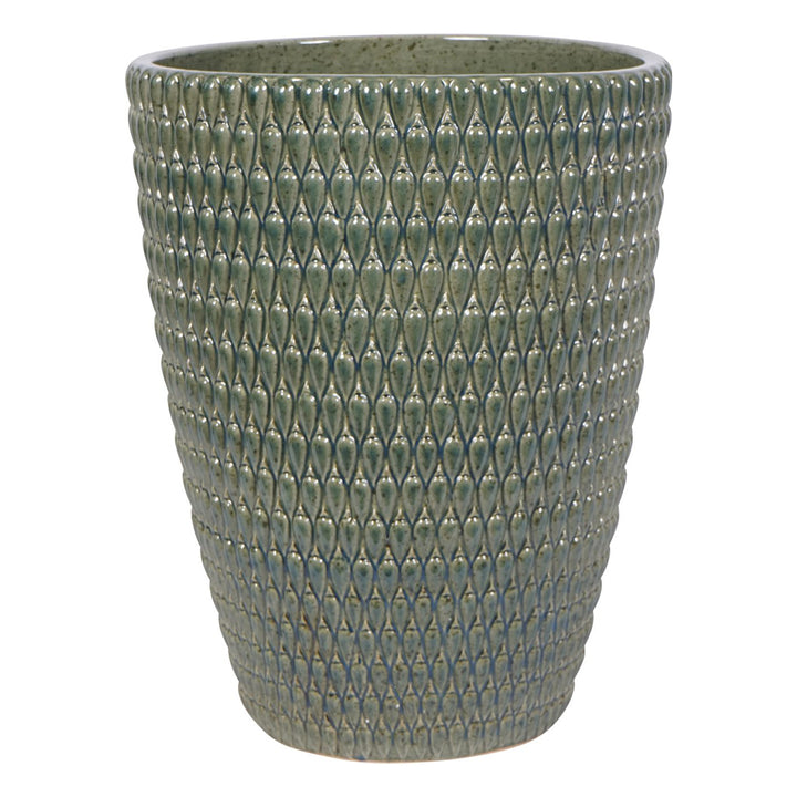 Libra Interiors Mediterranean Planter with Green Reactive Glaze – Extra Large